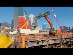 attachment lengan teleskopik excavator clamshell bucket KM220 untuk pekerjaan pondasi