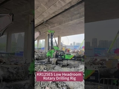 20t Low Headroom Piling Rig 200kN Pullback Force Diameter Pengeboran 600mm
