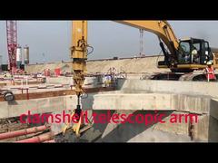 15200mm Clamshell Telescopic Arm 11825mm Max. Radius Penggalian Vertikal