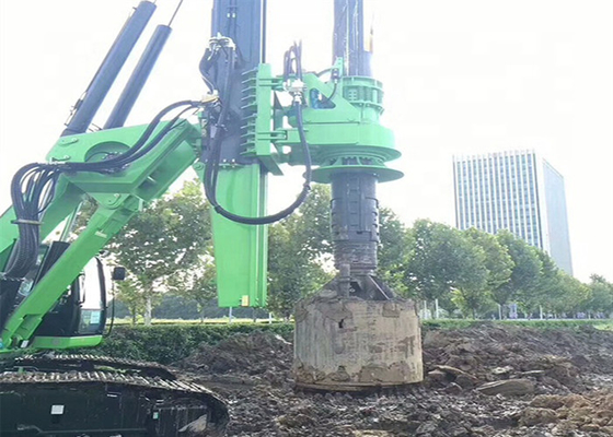 50kN Crowd Force Diesel Menggunakan Rig Penumpukan Pondasi Sudut Pengeboran 90°