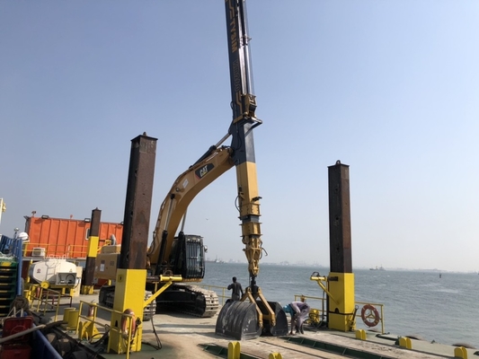 KM220 KM260 Clamshell Telescopic Armclamp Excavator Attachment Dengan Shell Bucket