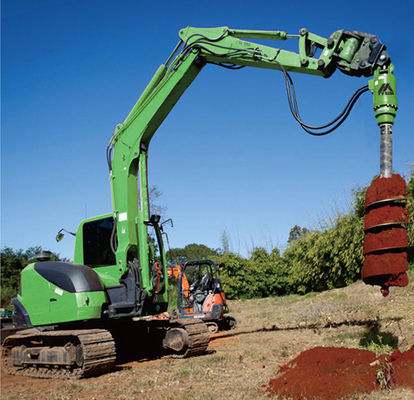 Lampiran 240Bar Hidrolik Earth Auger Untuk Bor Excavator