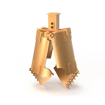 Alat Pengeboran Lubang Batu Mud Bucket Drill Bit Flat Bullet Teeth Two Flap Open