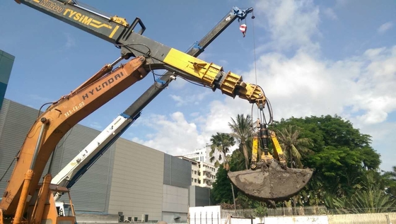 KM Series Clamshell Telescopic Arm Dengan Crane Forklift Arm Excavator Jangkauan Panjang