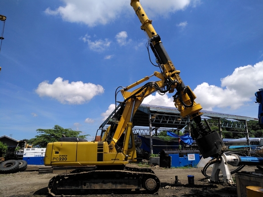 Excavator Convert KR50 Rotary Drilling Rig Attachment Dengan Caterpillar Chassis