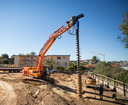 Tenaga Hidrolik Earth Auger Boring Pile Digger Mesin Bor Mini Excavator