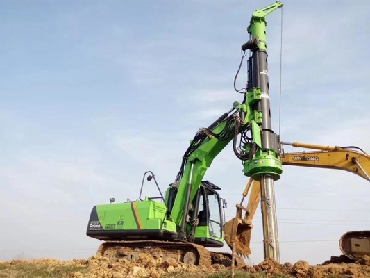 Rig Penggerak Tumpukan Pengeboran Borehole Hidraulik Disesuaikan 5.6kw / H 50 KN.M Torsi
