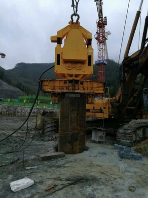 Listrik Didorong Vibro Diesel Pile Hammer Peralatan Konstruksi Hidrolik 1050 R/Min