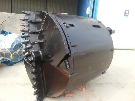 Ember Lumpur Pipa Bor Diameter 1200mm Ember Pengeboran Batu Dengan Gigi Peluru