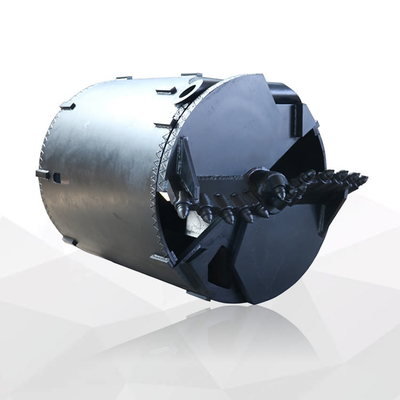 Fondasi Bucket Pengeboran Tunggal Potong Disesuaikan Diameter 1000mm Dengan Gigi Peluru