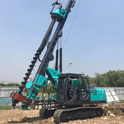 Hidrolik Statis CFA Pile Driver Crawler 16m Meter 150kN.M Mesin Rig Pengeboran Putar