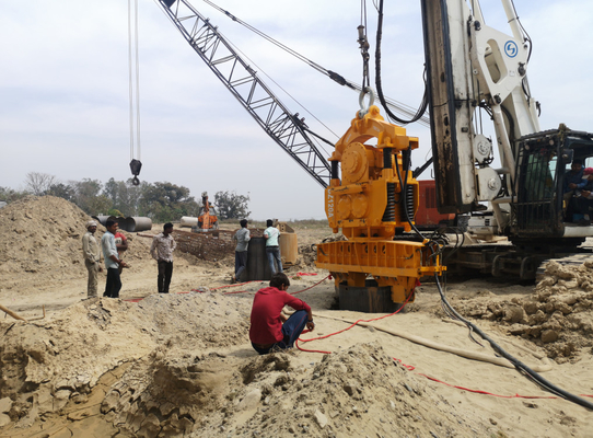 Perlengkapan Pengemudi Tumpukan Custom Crane Hanging Vibro Hammer Electric