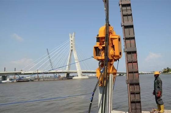Mesin Konstruksi Vibro Hammer Excavator Hydraulic Pile Driver Listrik Vibro Hammer