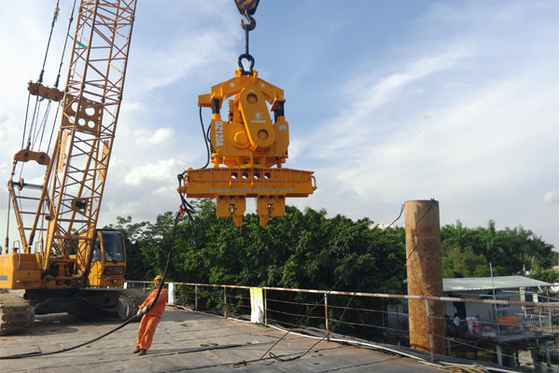 Model Custom Pile Driving Hammer Vibration Hammer Hang On Crane Listrik Vibro Hammer