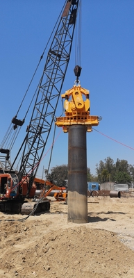 Konkrit Vibratory Pile Driver Pile Hammer Crane Hanging Vibro Hammer Electric
