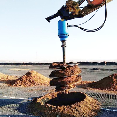 Hydraulic Digger Beton Auger Untuk Peternakan Batu Pasir Kotor 1000Mm Tanah Auger Bor