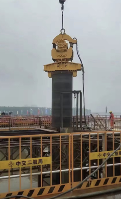 Grosir Hydraulic Tilting 13 Ton 45KW Excavator Side Grip Sheet Pile Driving Vibro Hammer Harga