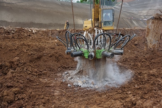 Kualitas baik pengemudi pengaman tumpukan beton tumpukan bulat kepala pemotong kecil hidraulik beton pemecah