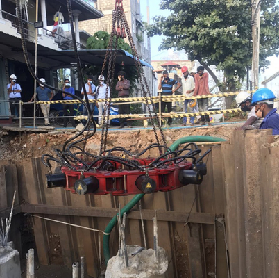 Mesin pemecah tumpukan beton bulat Pemutus tumpukan hidrolik Untuk excavator
