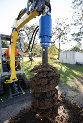 Harga rendah Gearbox Motor Drive Pengeboran Hydraulic Earth Auger Untuk Excavator Digging Machines Hole Digger Auger