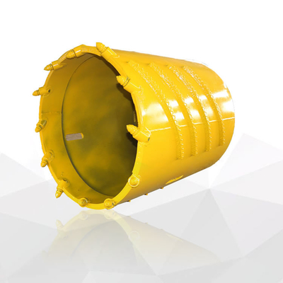 Piling Foundation Tools Spare Parts Core Barrel dengan gigi peluru untuk Peralatan Piling Boring