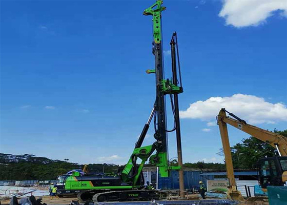 220kNm 28rpm Hidrolik Earth Rotary Crawler Mounted Drill Rig Machine