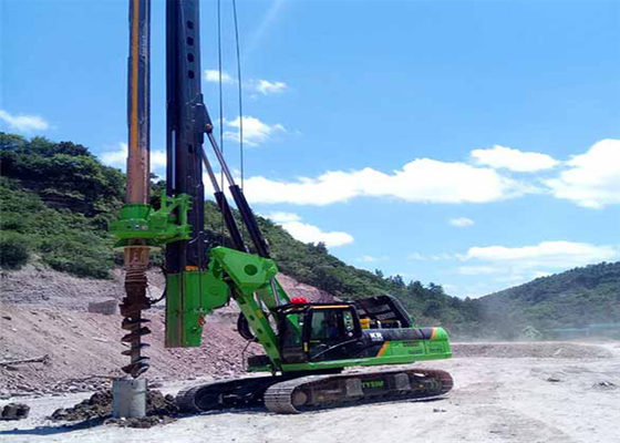 220kNm 51m Konstruksi Mesin Hidrolik Pile Earth Auger Mesin Bor Lubang Bor