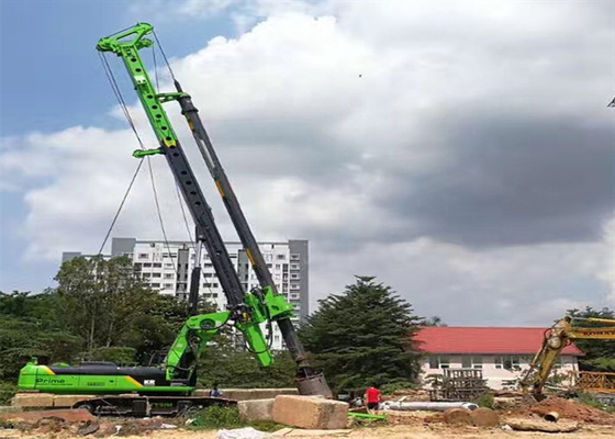 5 Sampai 26Rpm Mesin Pile Hidrolik Rotary Head Drilling Rig Dengan CAT Chassis 60m / Min