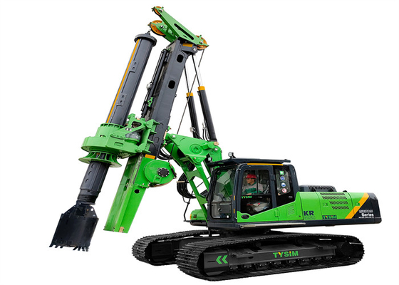 125KN/M 3.8L Low Headroom Piling Rig Mesin Pemindahan Mesin Hidrolik Press Pile