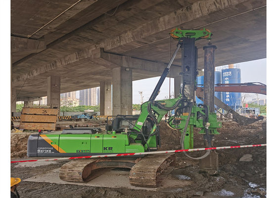 Highly Precise Low Headroom Piling Rig dengan Rotary Angle Displacement Output Mechanism