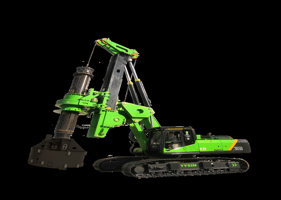 32000Kg 1800mm Mesin Bor Hidrolik Rotary 6.7L Pemindahan Mesin Penggerak Pile Beton