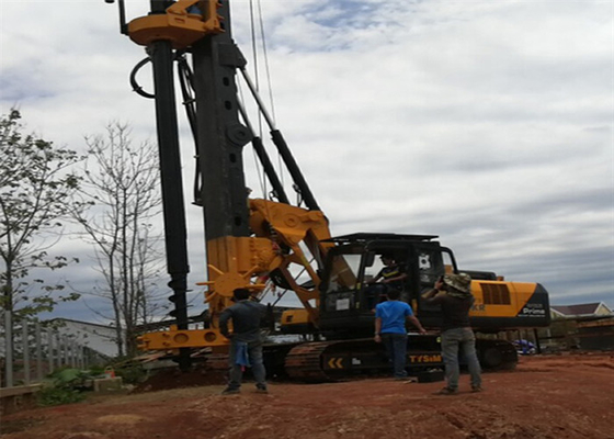 Rotary 750mm 34.3MPa Mesin Bor Perayap Hidrolik Rotary Pile Driving Machine