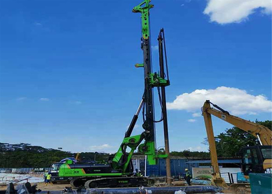 Rig Pengeboran Multifungsi 20m 51m CFA 34.3MPa Kepala Bor Hidrolik Rotary