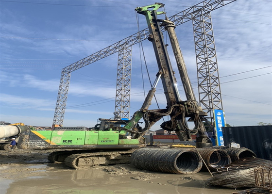 Pekerjaan Konstruksi 1500mm 125kNm Digunakan Pile Driver Rotary Hydraulic Crawler Drill