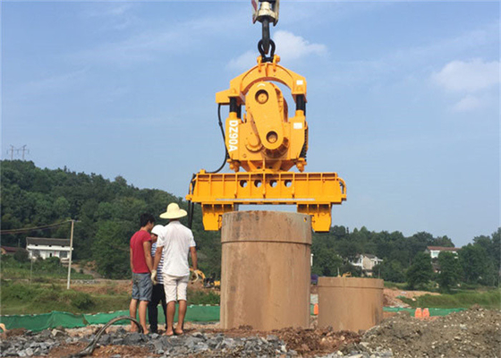 Hydraulic Sheet Pile Excavator Mounted Vibro Hammer Untuk Cranerough 300KW